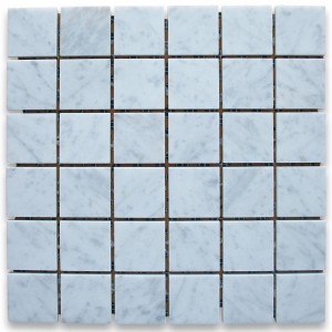 2x2 Carrara White Honed Marble Mosaic